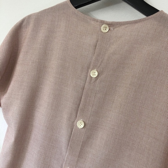 Madewell Button-Back Tie Tee in Stripe - Picture 12 of 13